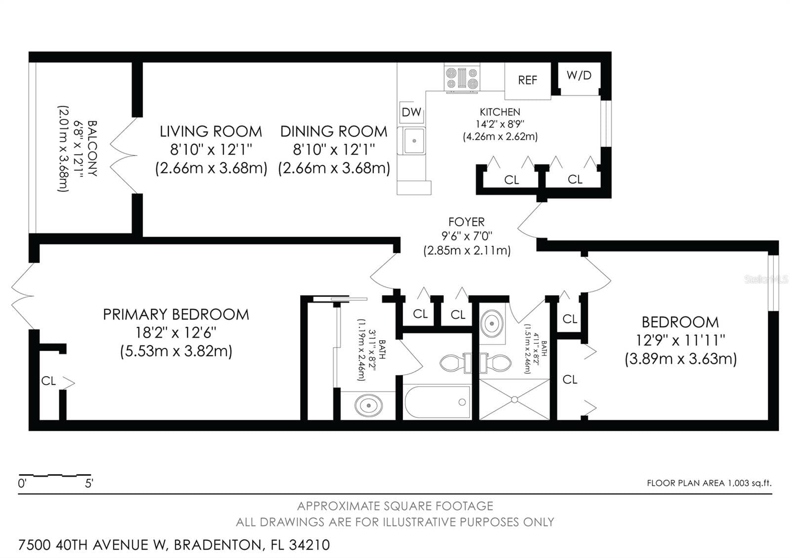 Floor Plan - 7500 40TH AVE W #105, BRADENTON