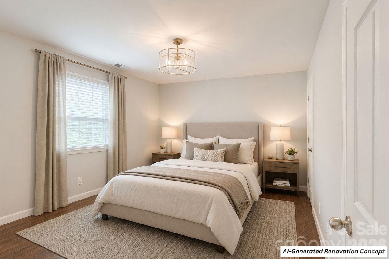 Bedroom (AI-Generated Concept) - 766 Marsh Road, Charlotte