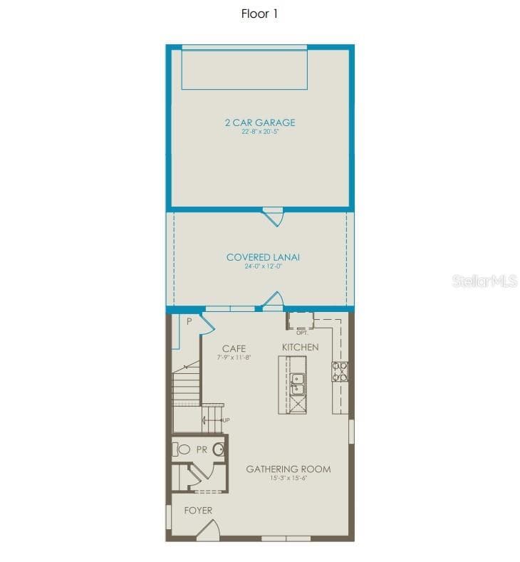 Floor Plan - Floor One - 10256 AURORA VIEW ALLEY, ORLANDO