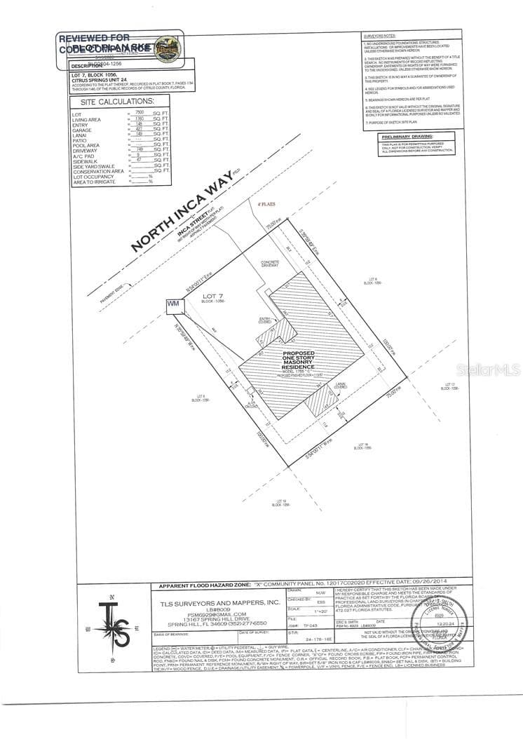 Site Plan - 8465 N Inca WAY, DUNNELLON FL 34434