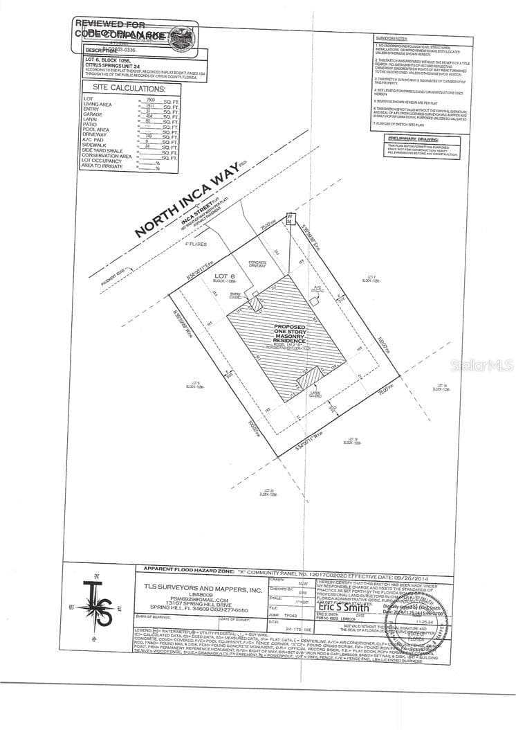 Site Plan - 8457 N Inca WAY, DUNNELLON FL 34434