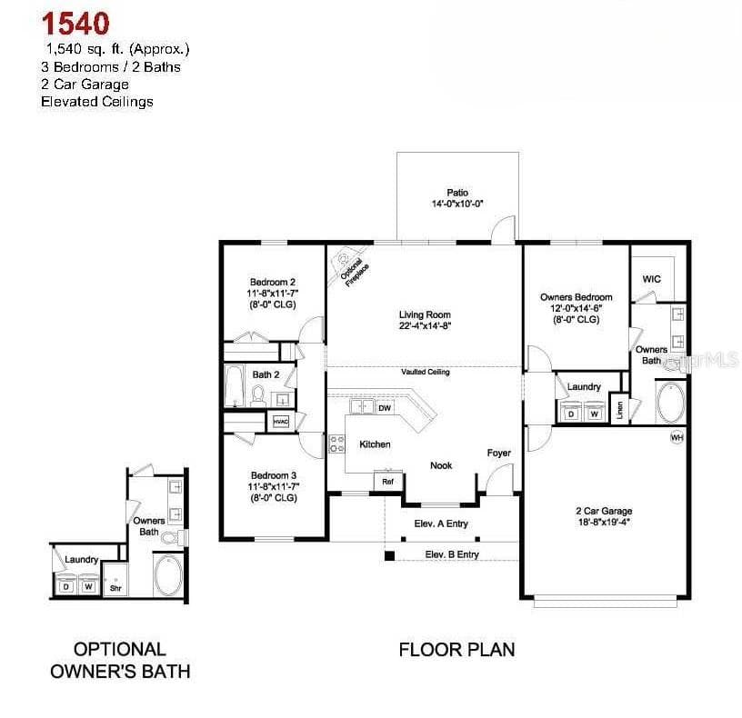 Floor Plan - 699 W Hallam DR, DUNNELLON FL 34434