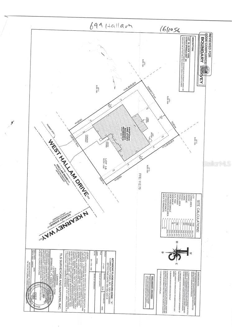 Site Plan - 699 W Hallam DR, DUNNELLON FL 34434