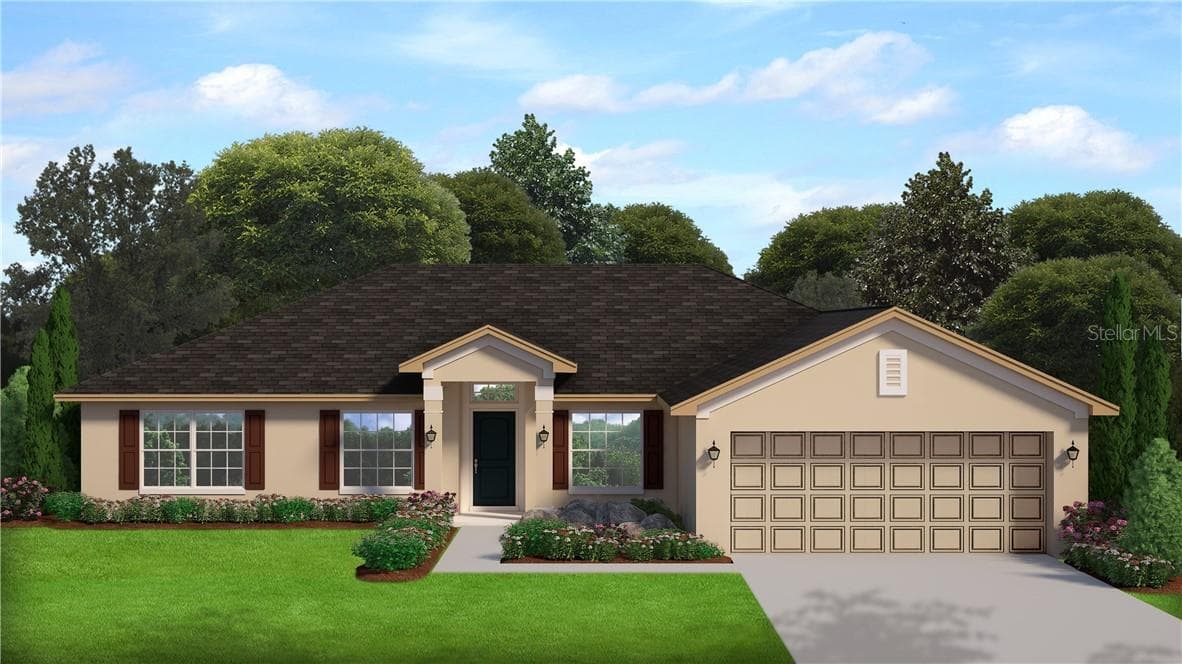 Artist Rendering-Not actual house or exterior colors - 8433 N Inca WAY, DUNNELLON FL 34434