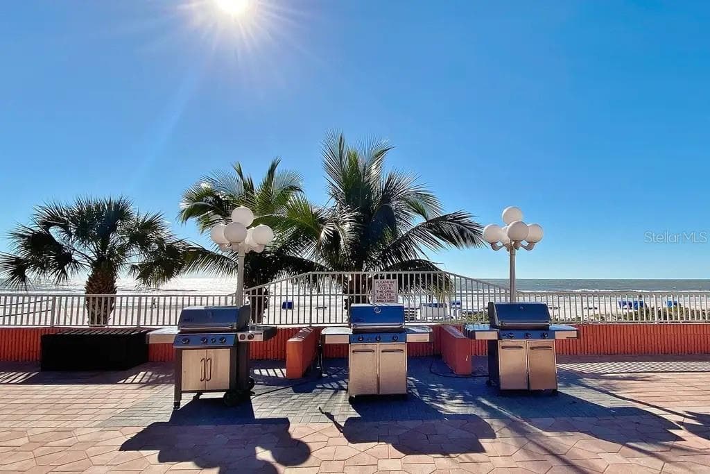 GAS GRILLS LOCATED ON POOL DECK, PERFECT FOR PREPARING AND ENJOYING  MEALS WITH BREATHTAKING BEACH VIEWS. - 18400 GULF BLVD #1208, INDIAN SHORES