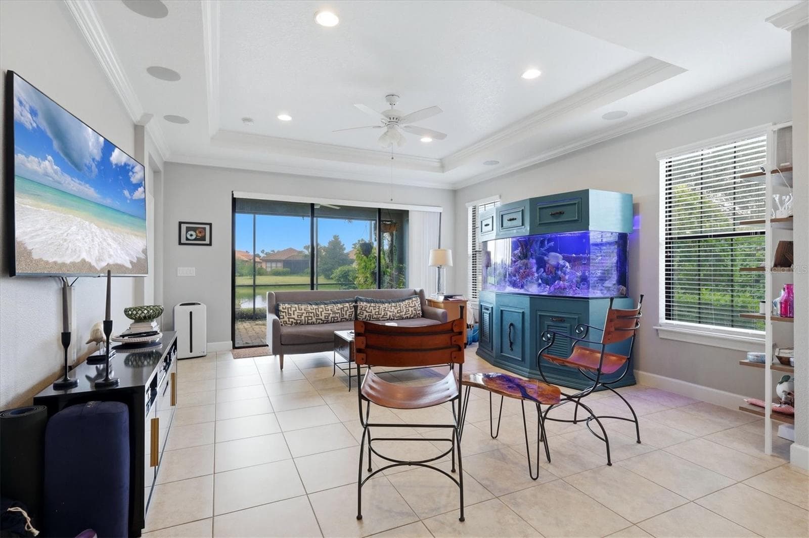 Living area, views of the pond - 4705 STAFFORD CT, PALMETTO