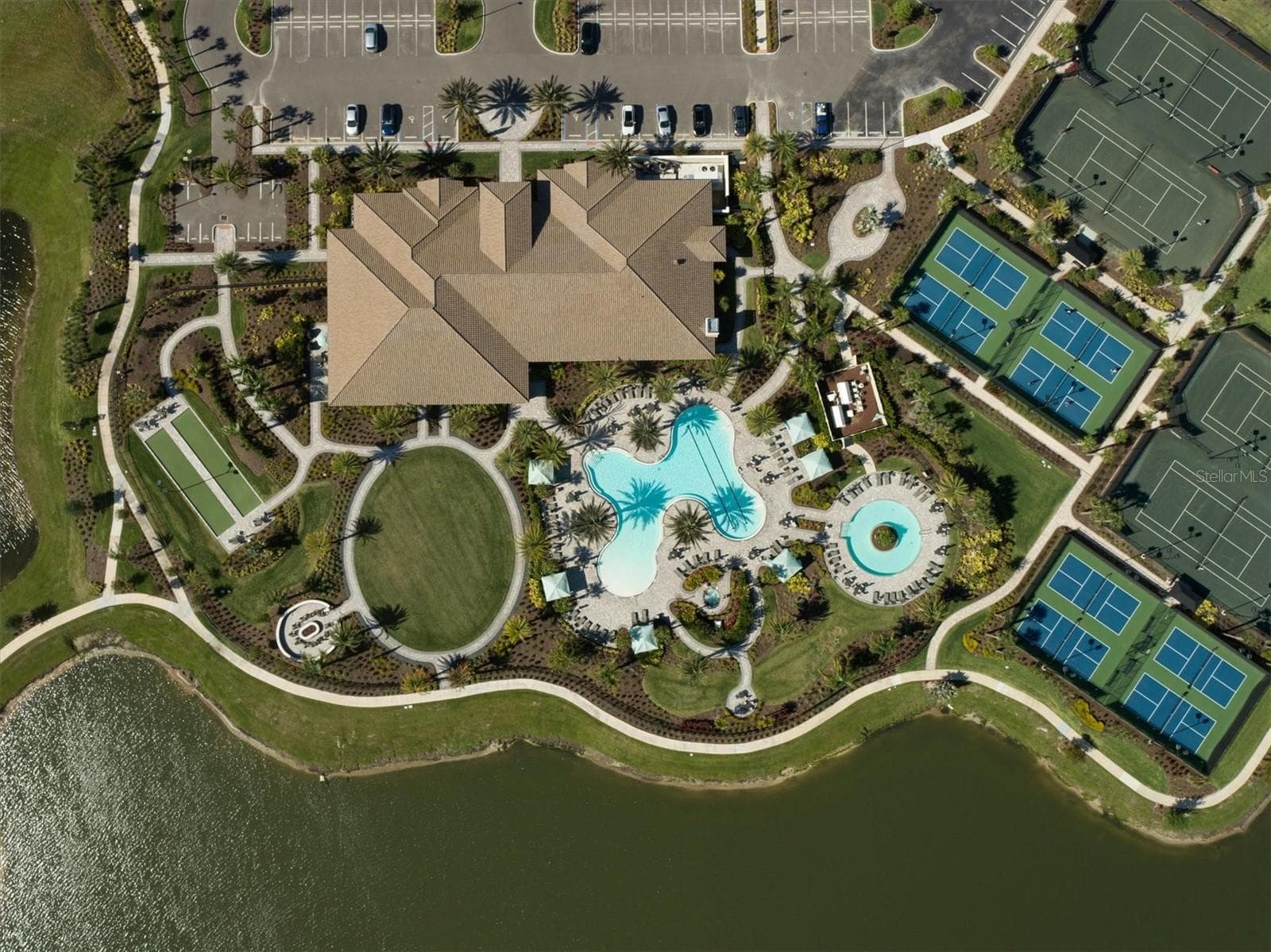 Aerial view of Clubhouse and amenities - 4705 STAFFORD CT, PALMETTO