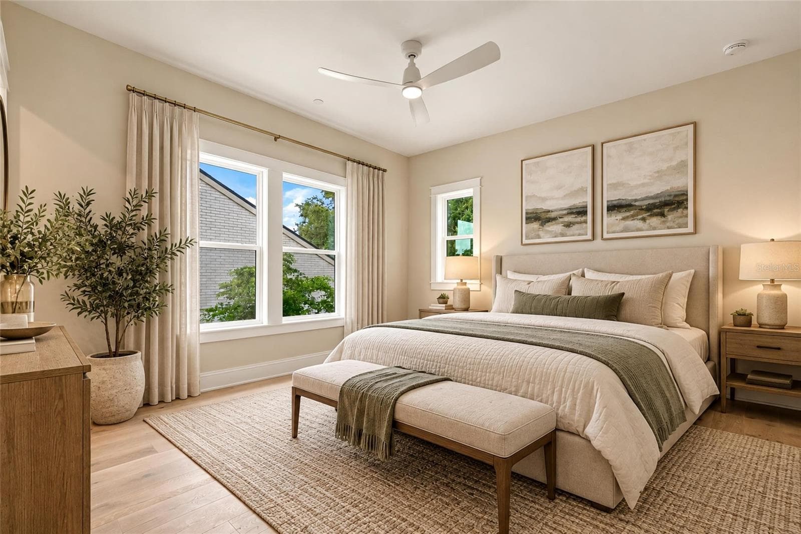 2nd Floor Primary Bedroom - AI Staging - 2544 1ST AVE N, ST PETERSBURG