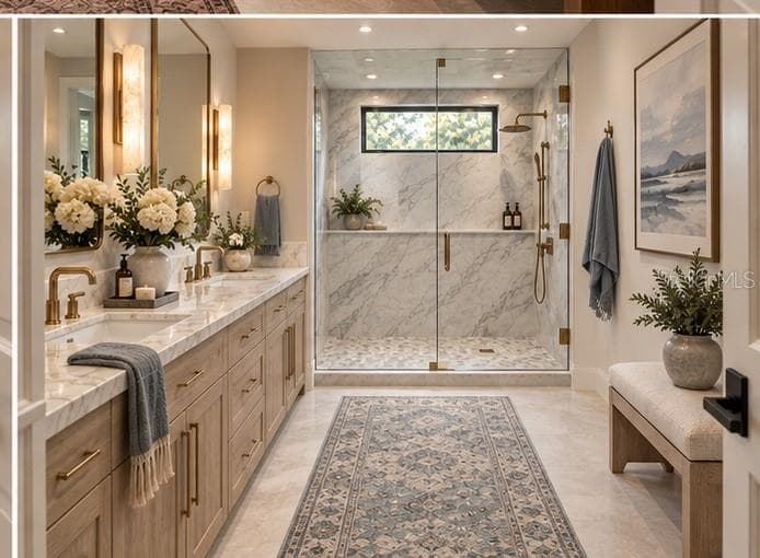 Primary Bathroom rendering for inspiration - 901 ENCLAVE PL, WINTER PARK