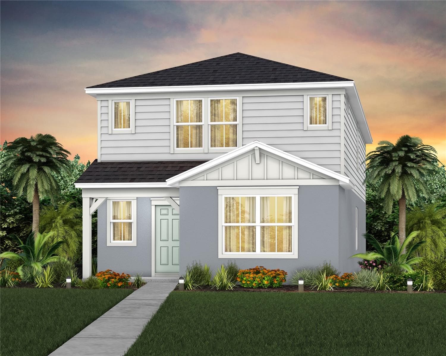 Exterior Design. Artistic rendering for this new construction home. Pictures are for illustrative purposes only. Elevations, colors and options may vary. - 10374 CRESSIDA ALY, ORLANDO