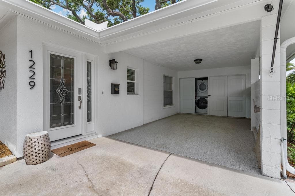 Laundry and Storage Area within the Carport - 1229 MOONMIST CIR #P6, SARASOTA