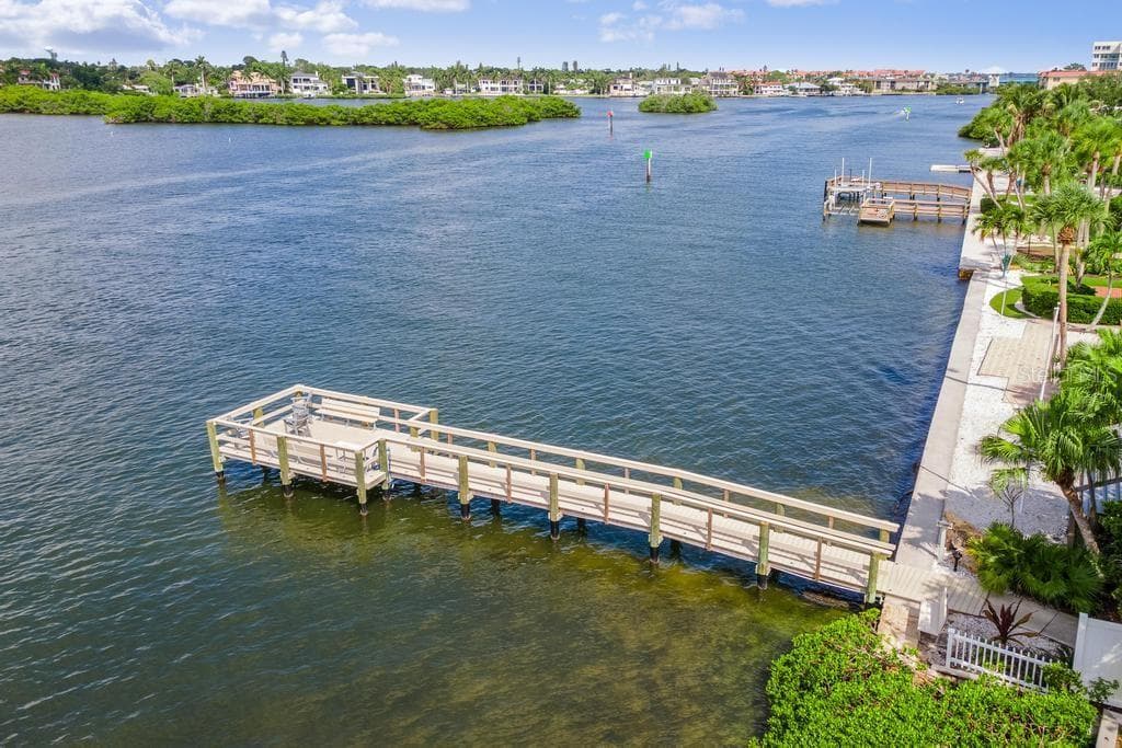 Aerial View Private Community Pier - 1229 MOONMIST CIR #P6, SARASOTA