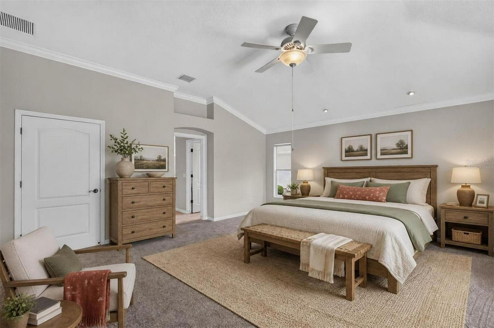 Primary Bedroom-Virtually Staged - 2334 AMBLER CIR, THE VILLAGES