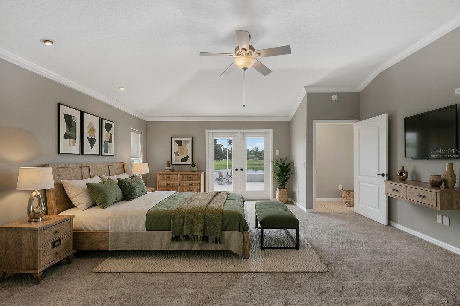Primary Bedroom-Virtually Staged - 2334 AMBLER CIR, THE VILLAGES