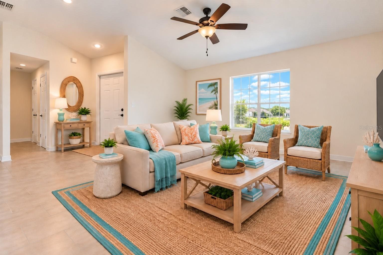living room - 1139 NW 10TH AVE, CAPE CORAL