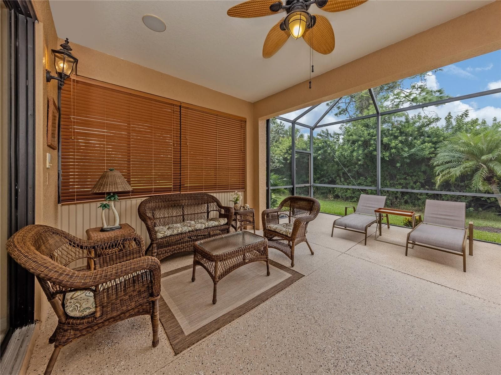 Extended Lanai with privacy wall & window - 20684 CAPELLO DR, VENICE