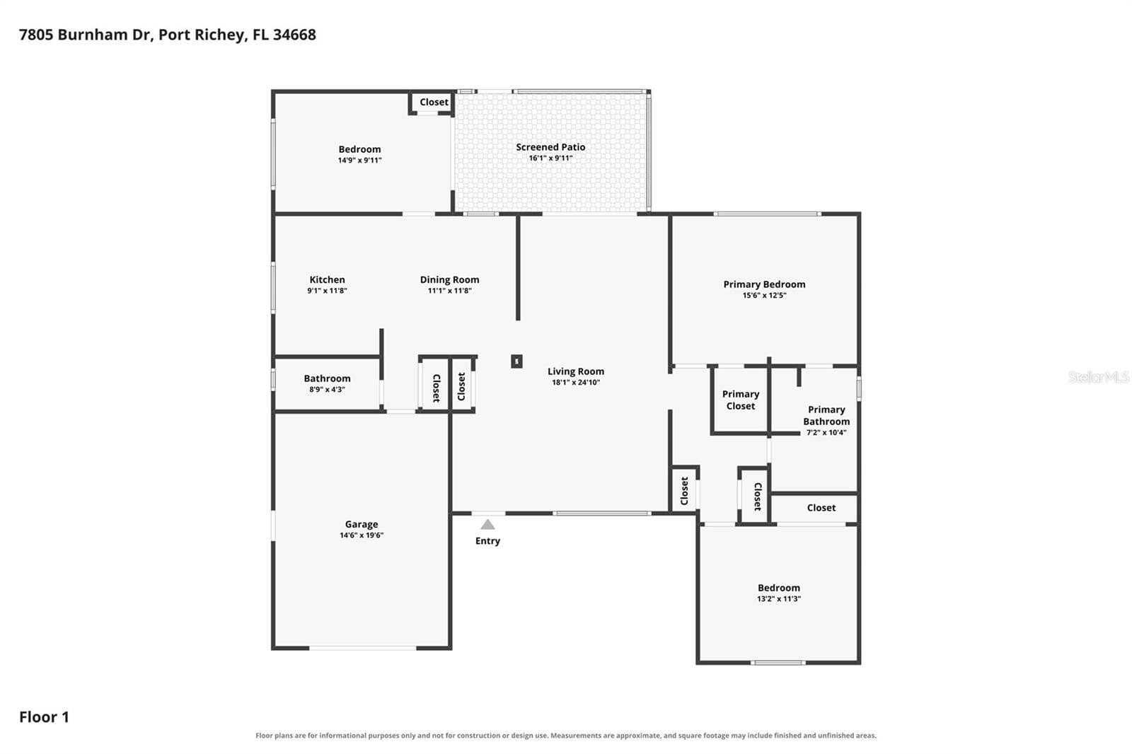 Floorplan - 7805 BURNHAM DR, PORT RICHEY