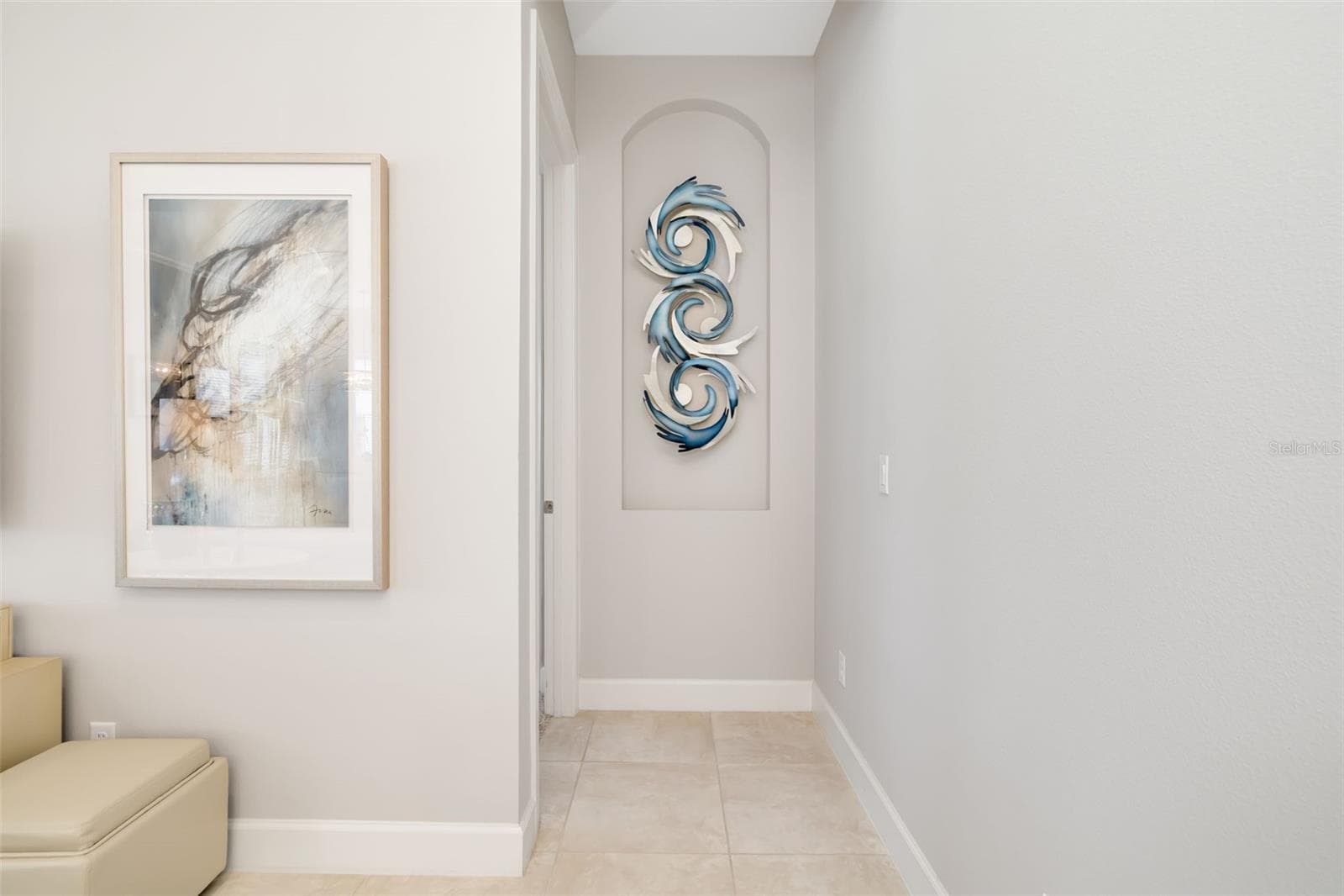 Short hall to the primary bedroom suite - 12807 SORRENTO WAY, BRADENTON