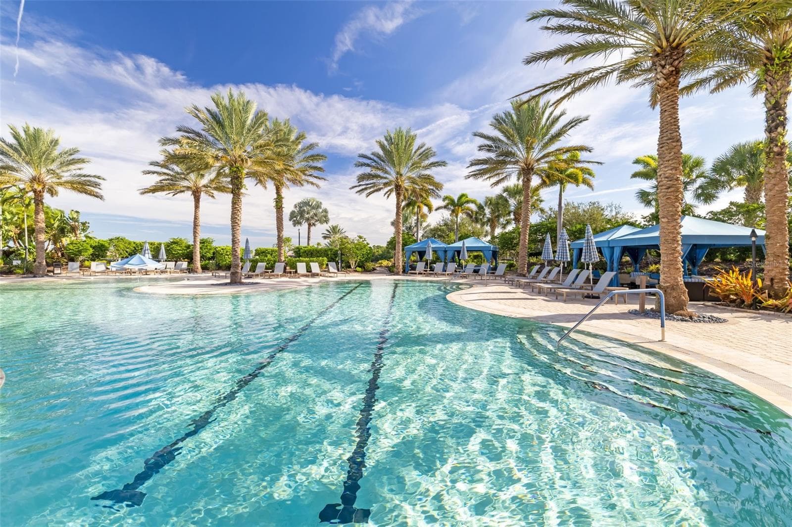 Part of the Wellness Center Pool with lap lanes defined - 12807 SORRENTO WAY, BRADENTON