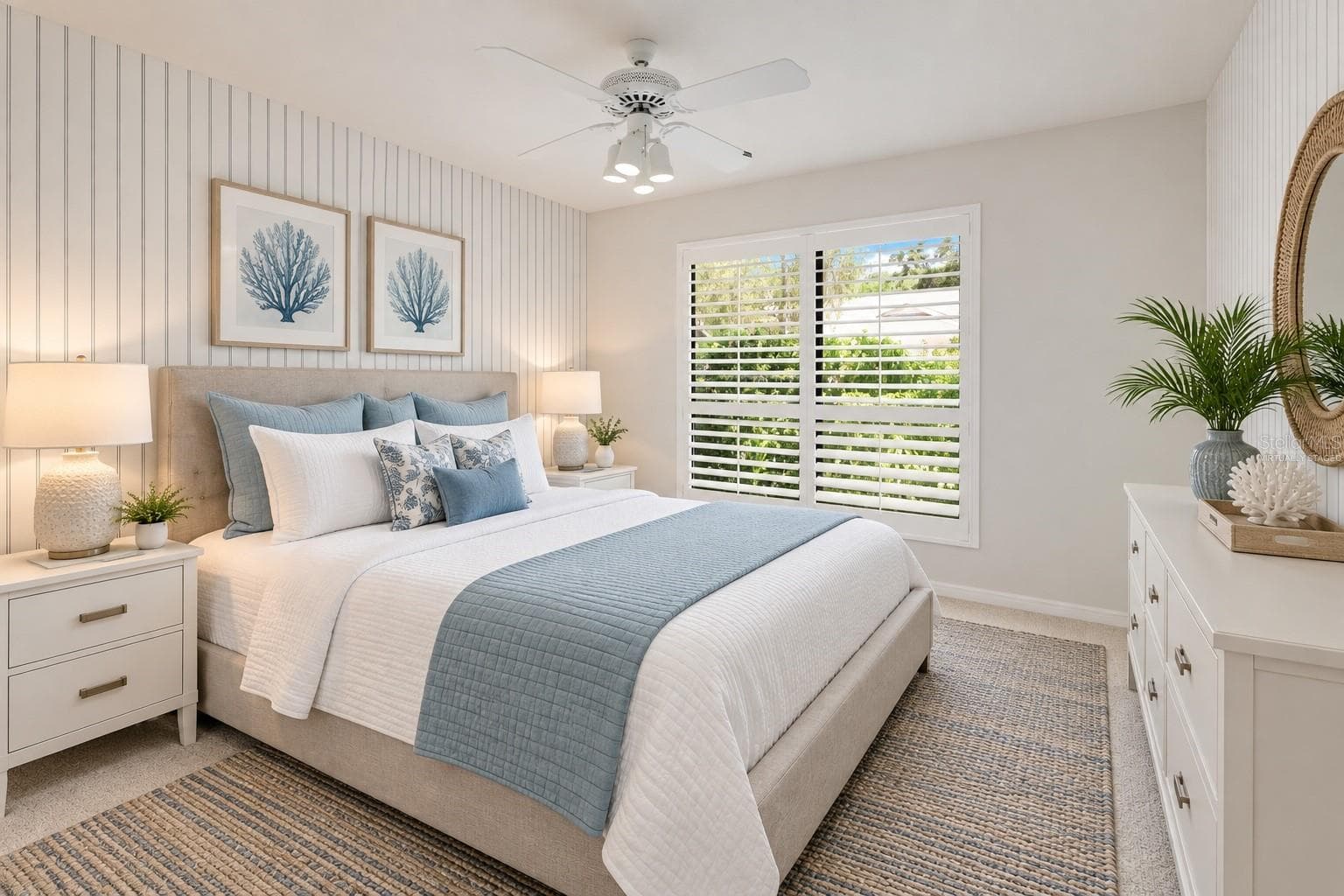 Virtually staged guest bedroom - 851 FAULKWOOD CT, SARASOTA