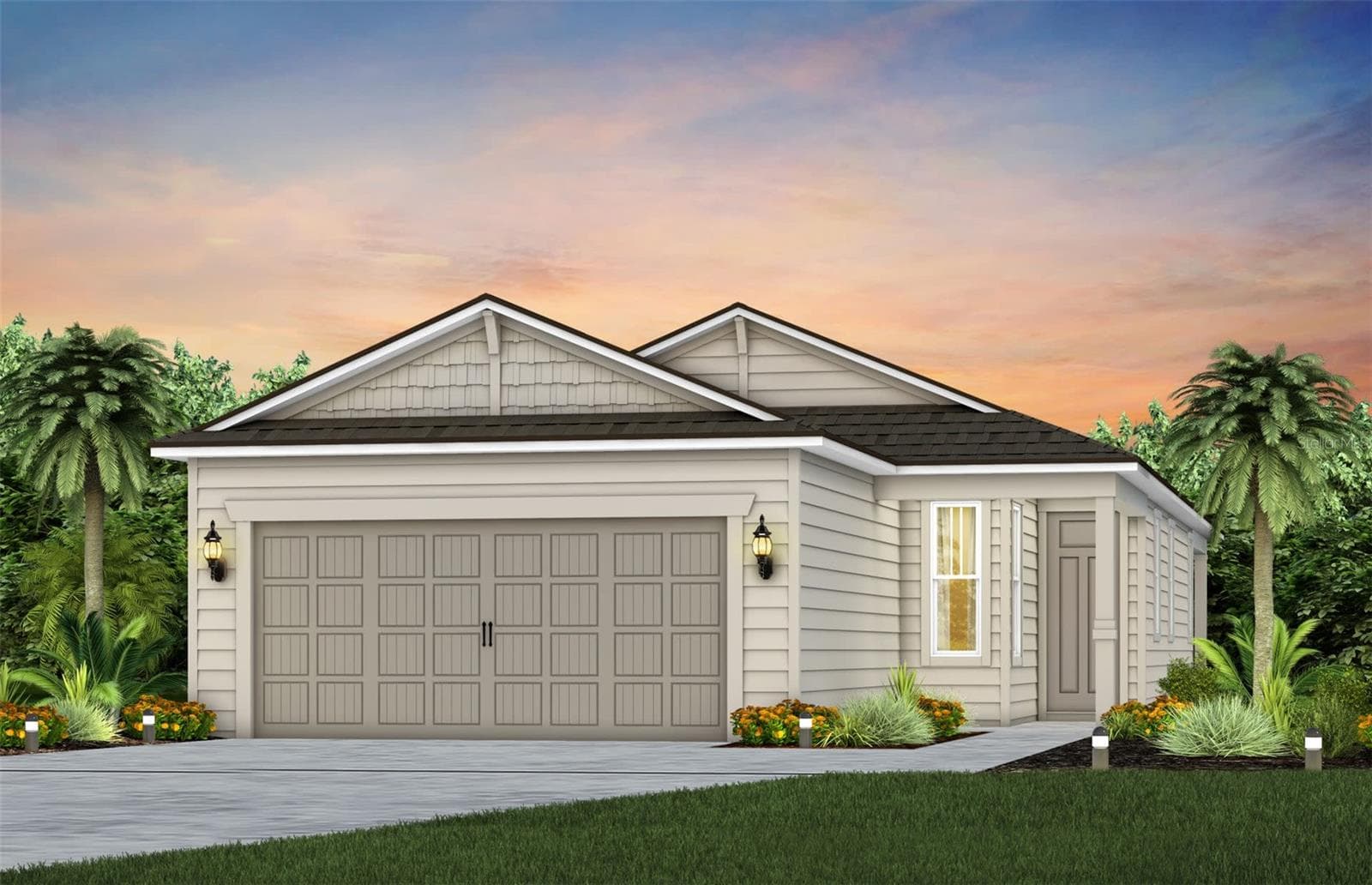 Rendering of home, color scheme is for representation purposes only. - 343 FISHTAIL PL, PALM COAST