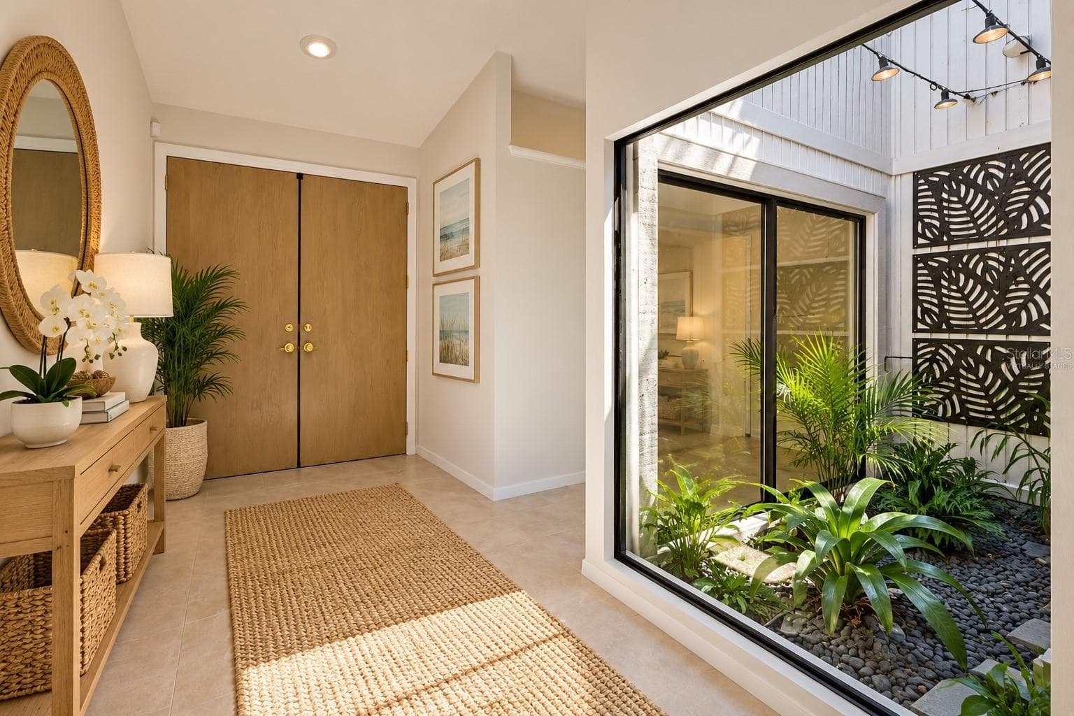 Virtually staged foyer. - 851 FAULKWOOD CT, SARASOTA