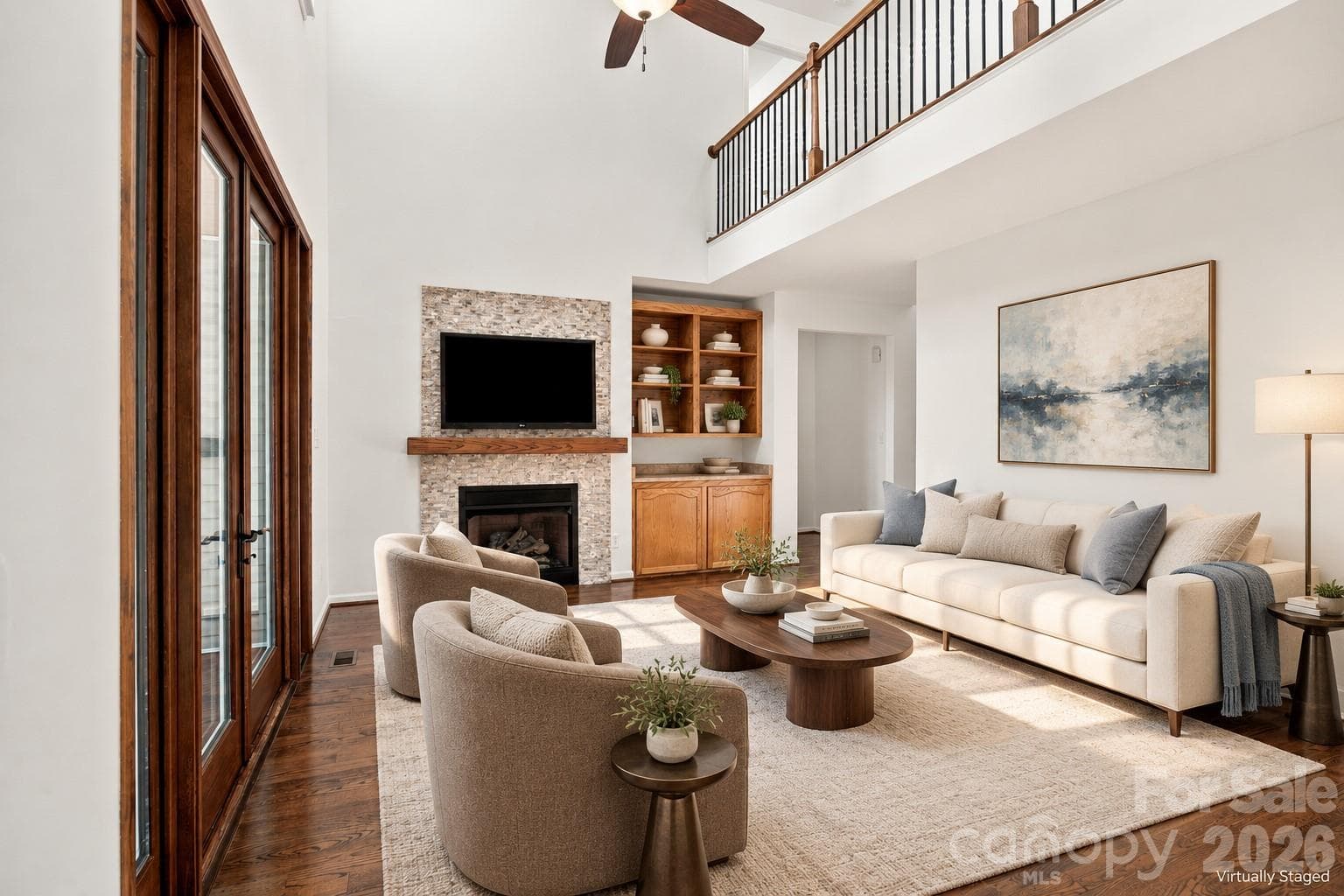 Living room staged - 3774 Gordon Road, Terrell