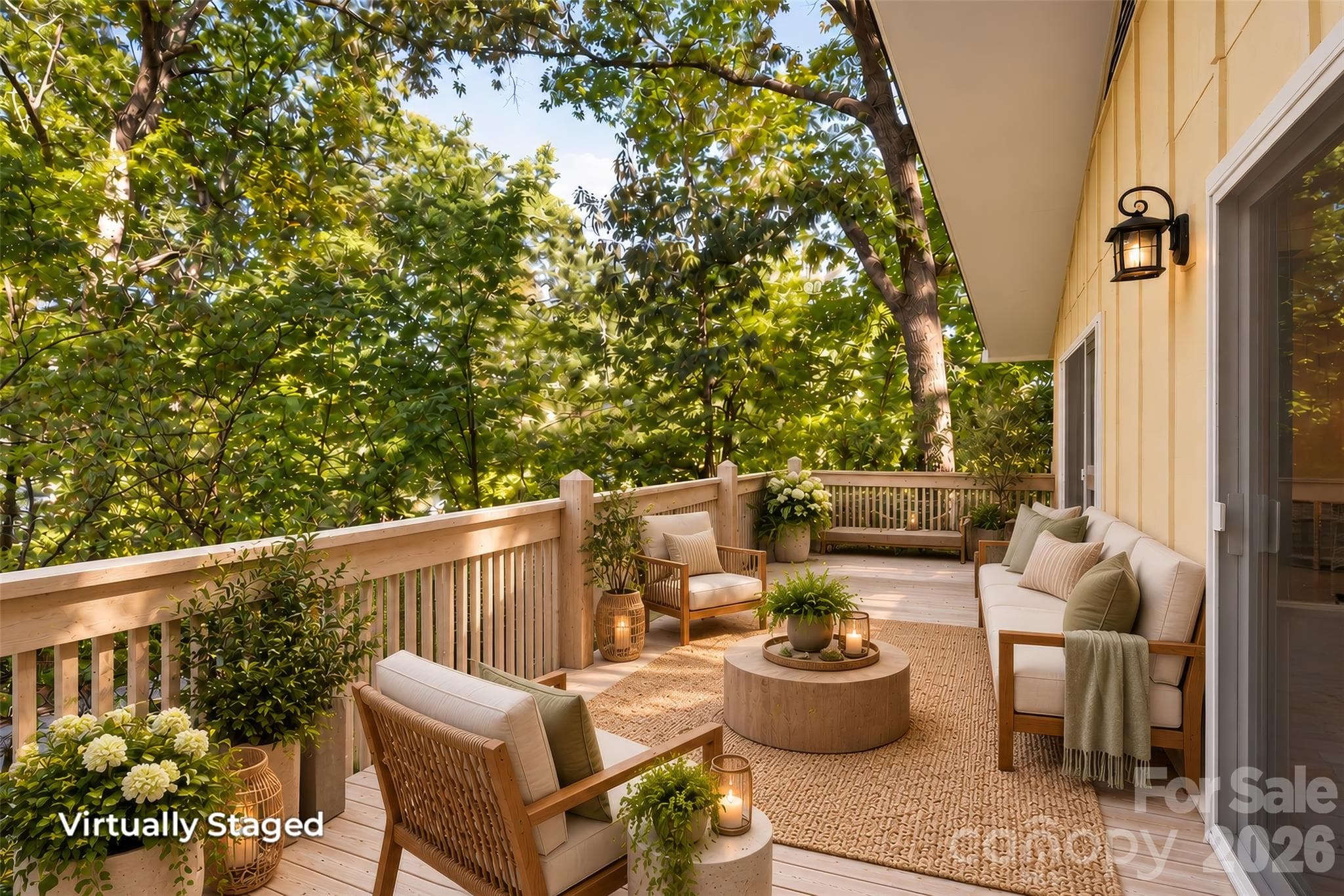 Upper level deck VIRTUALLY STAGED - 112 Rhododendron Avenue, Black Mountain
