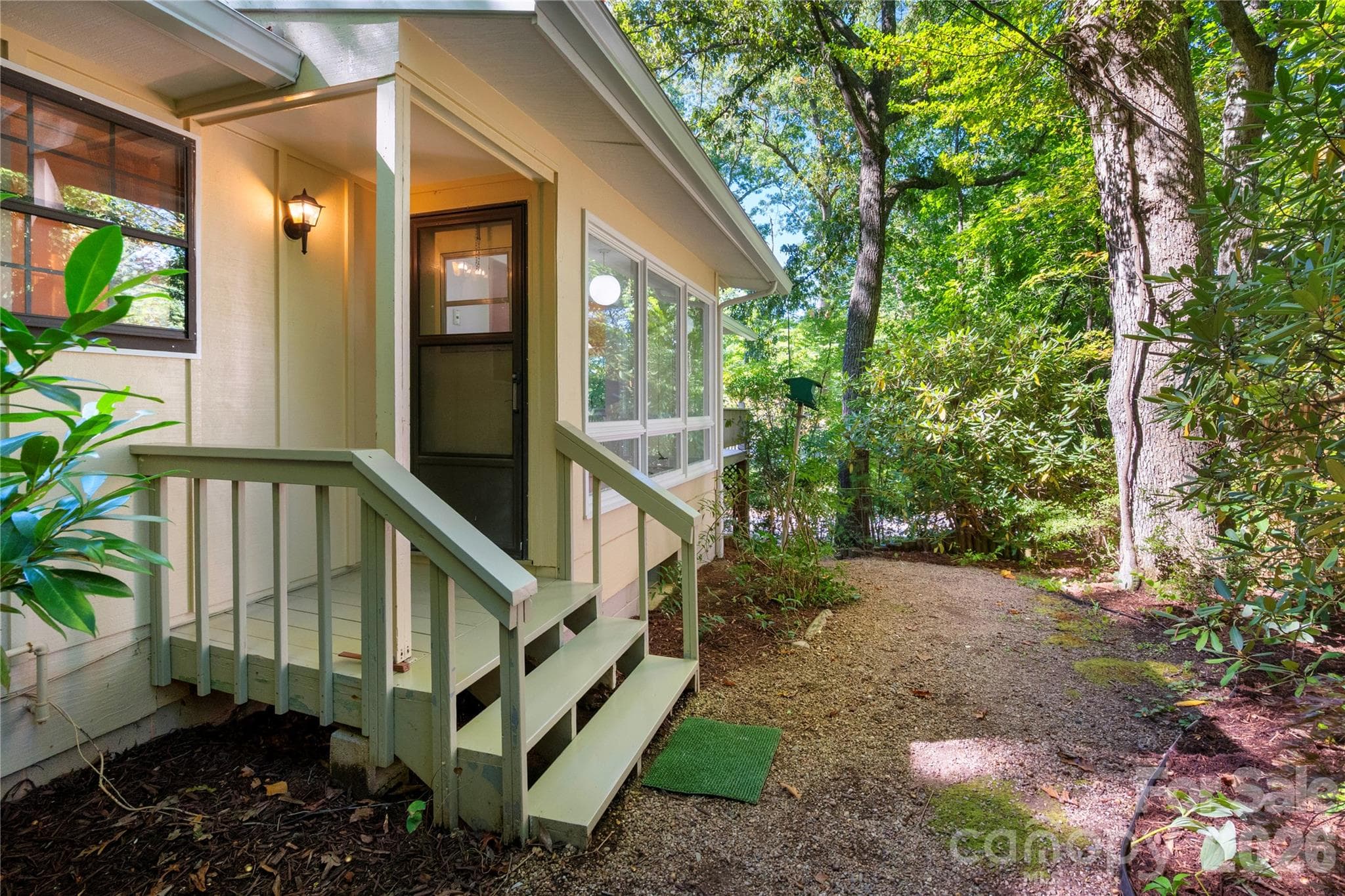 Back door entrance off main level kitchen - 112 Rhododendron Avenue, Black Mountain