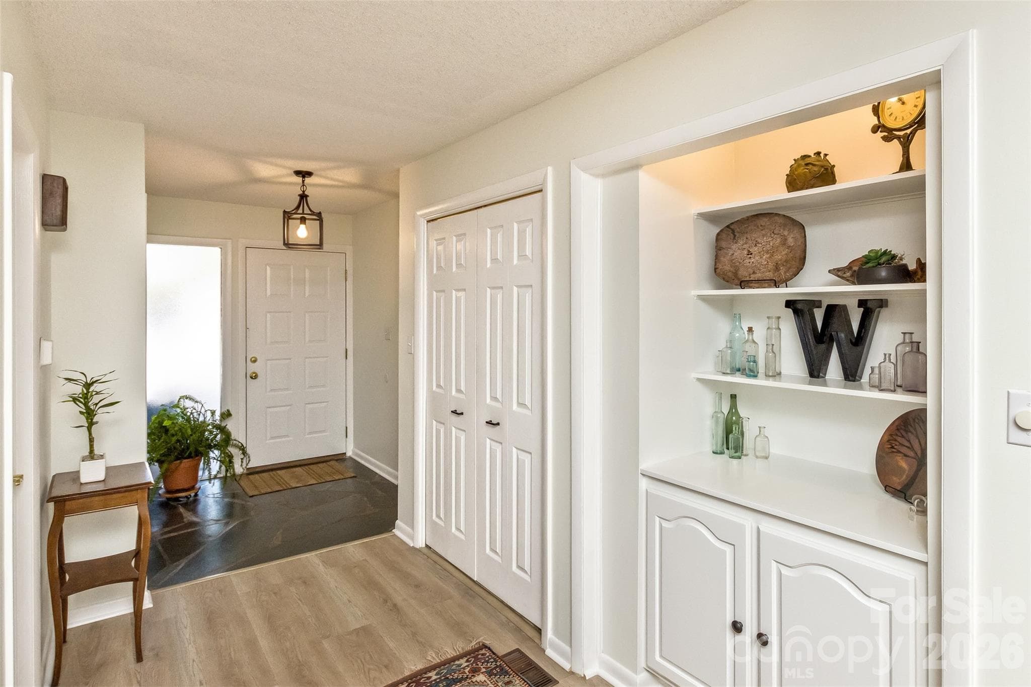 Foyer and drop zone with closets and storage - 503 Crowfields Lane, Asheville