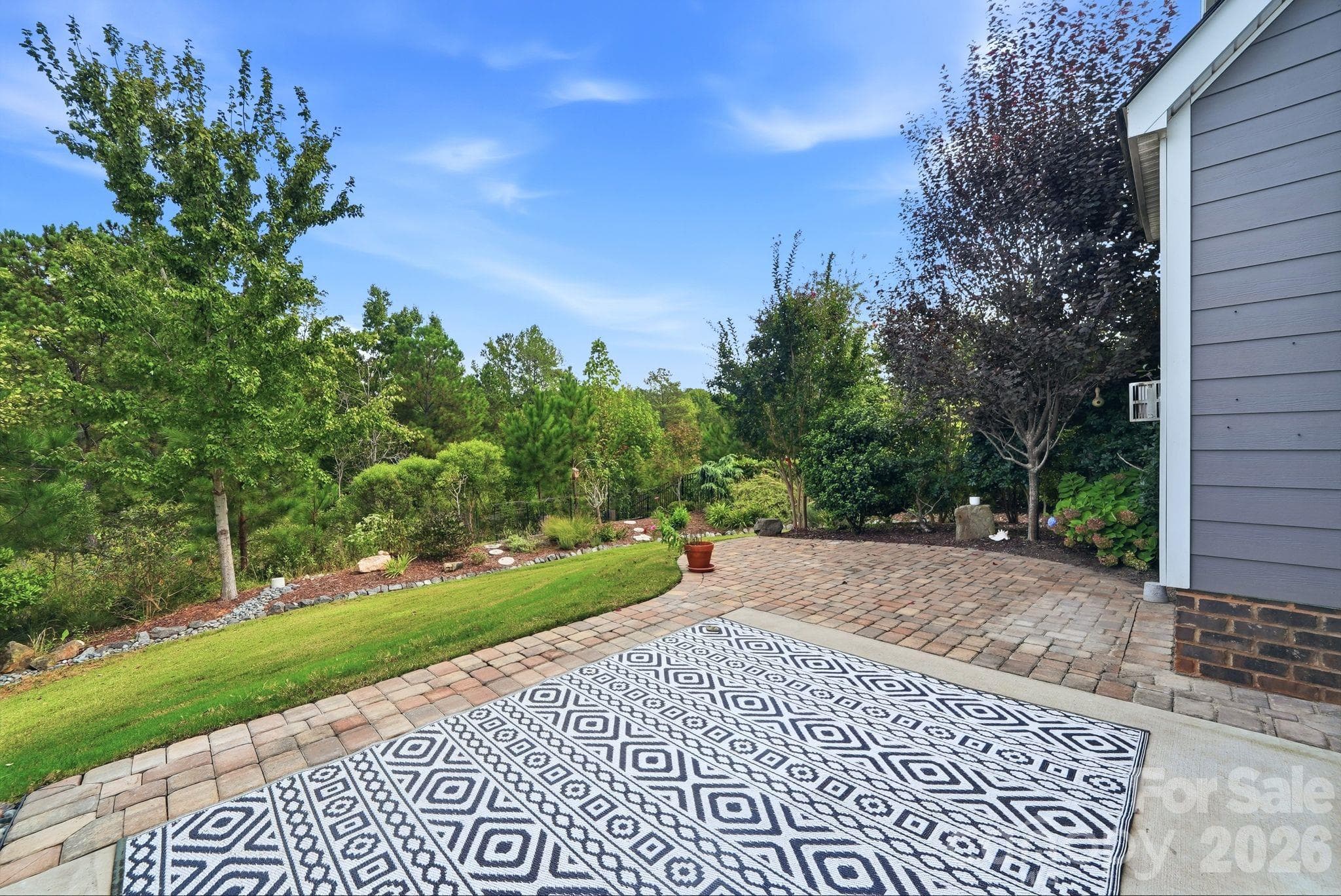 Private backyard - 2029 Burton Point Court, Waxhaw