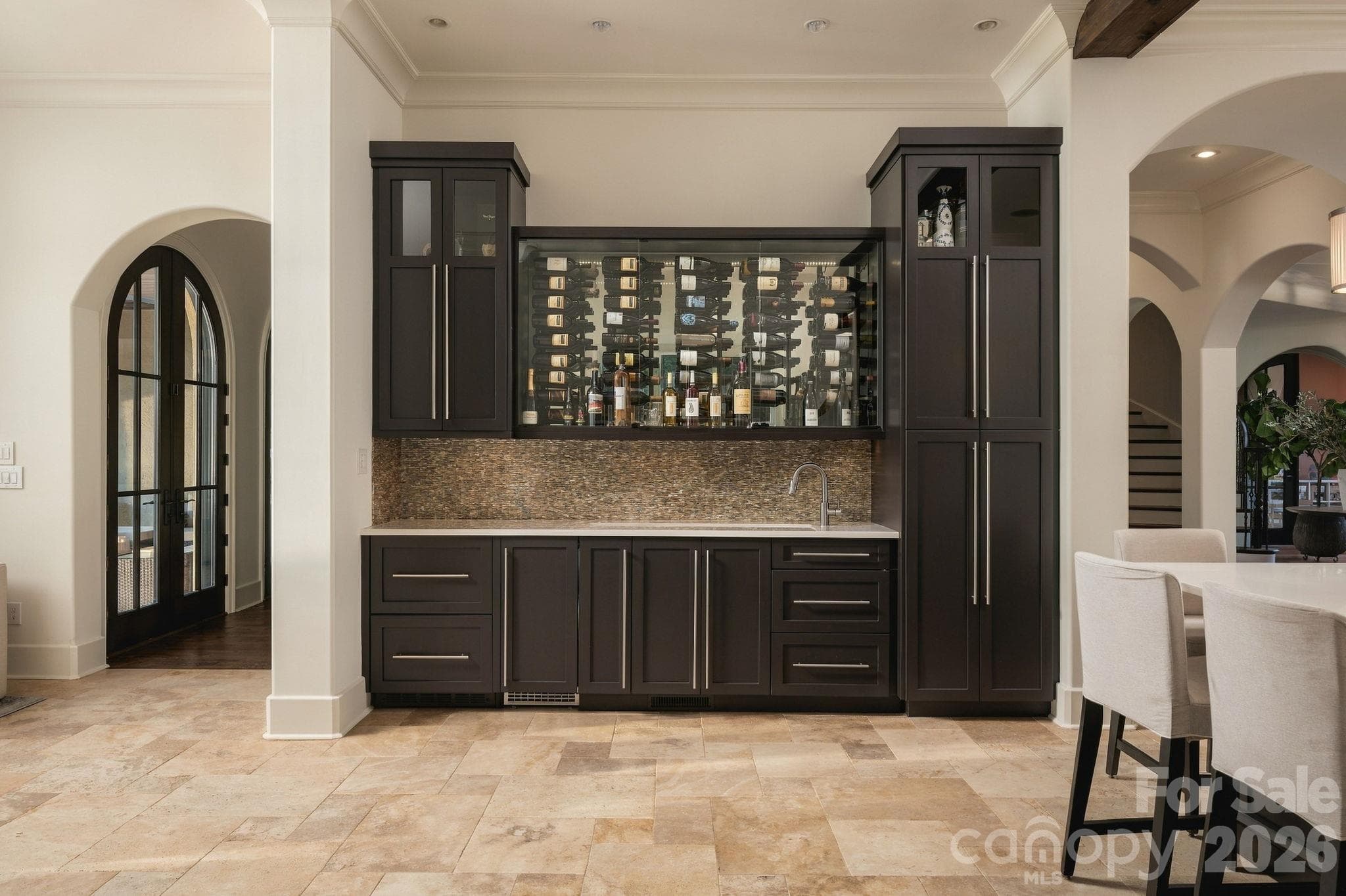 The stunning wet bar with ice maker and sink! - 21215 Senlac Lane, Cornelius