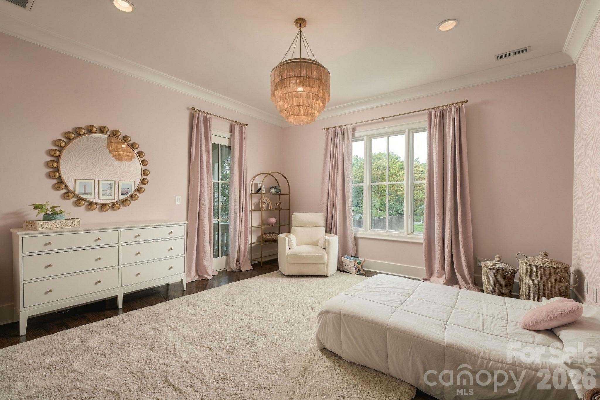 Bright bedroom 2 with ensuite bath and access to upstairs front deck! - 21215 Senlac Lane, Cornelius
