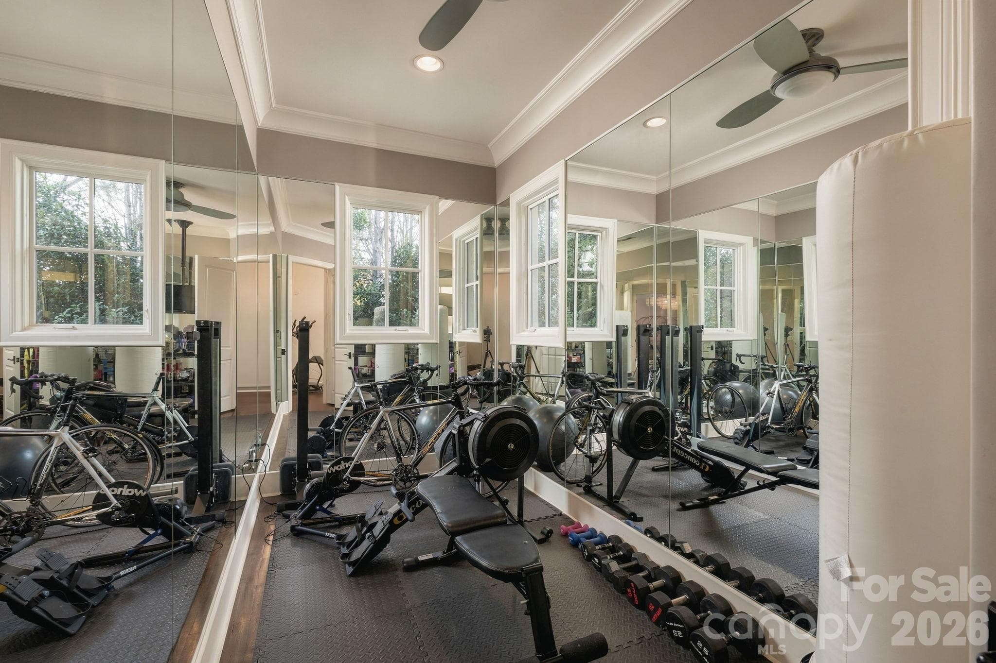 Your upstairs in-home gym is where you'll get your sweat on! - 21215 Senlac Lane, Cornelius