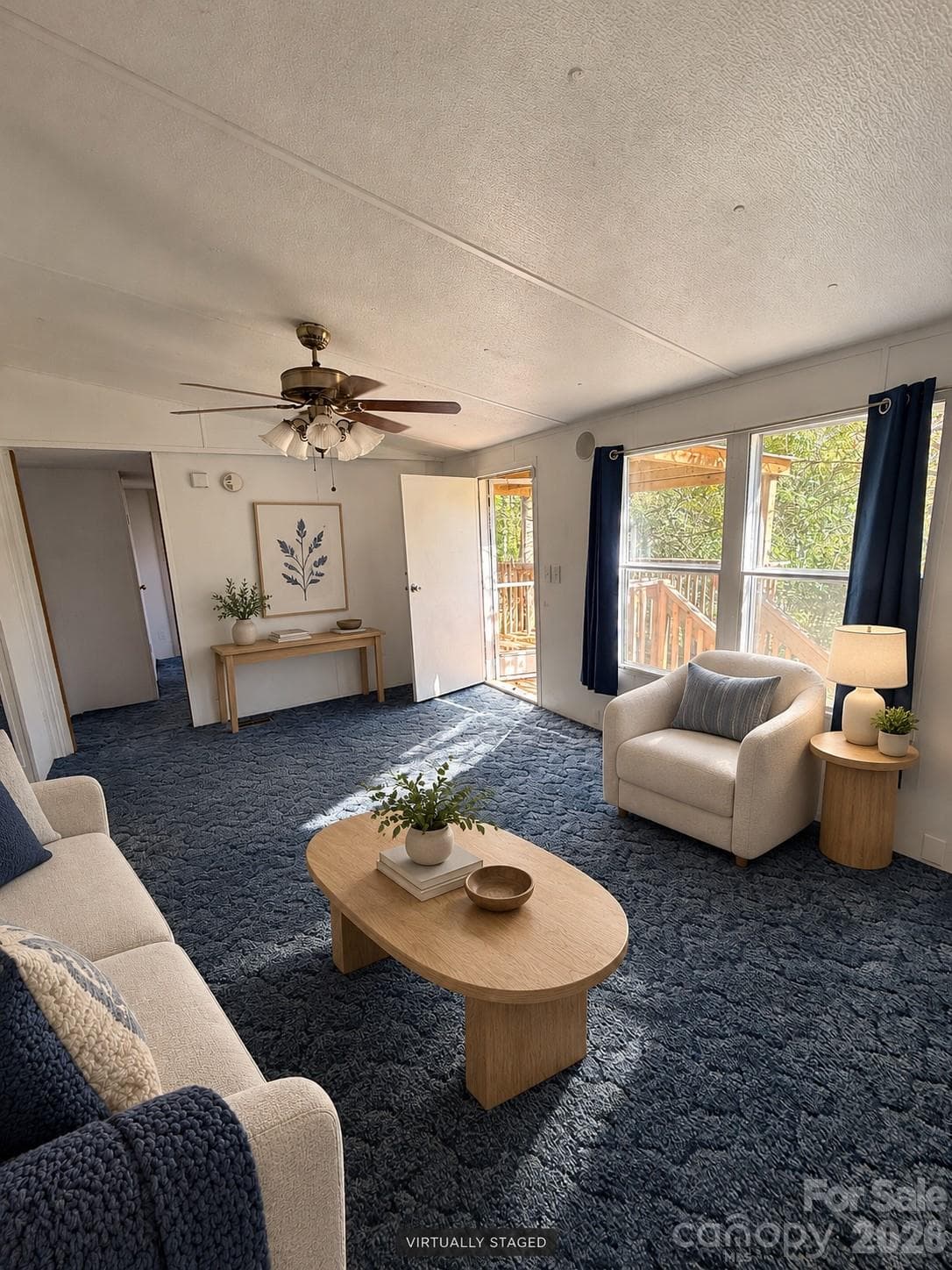 Living Room Virtually Staged - 1516 Abington Road, Lenoir