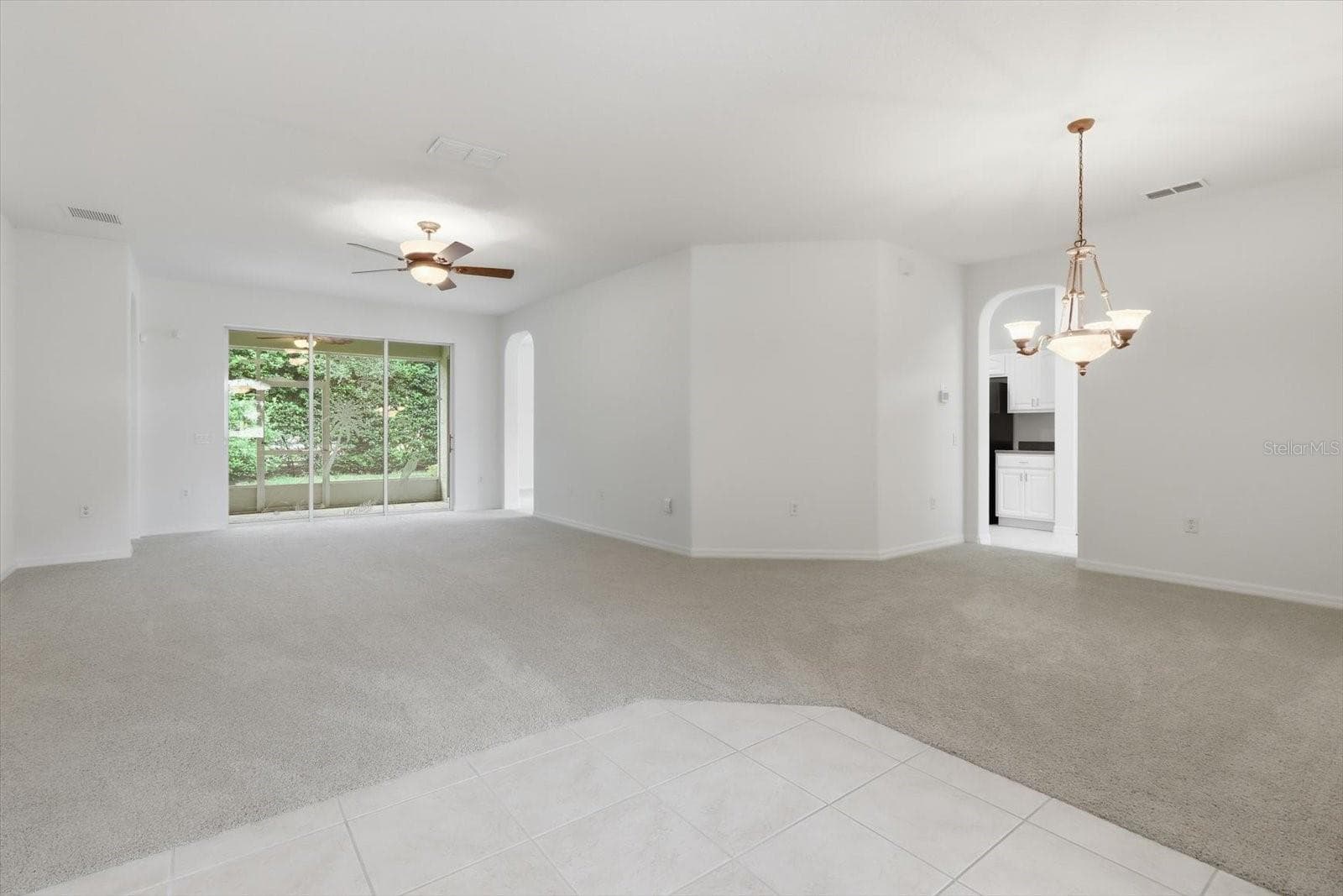 Living and Dining room from entry - 8368 SW 79TH CIR, OCALA
