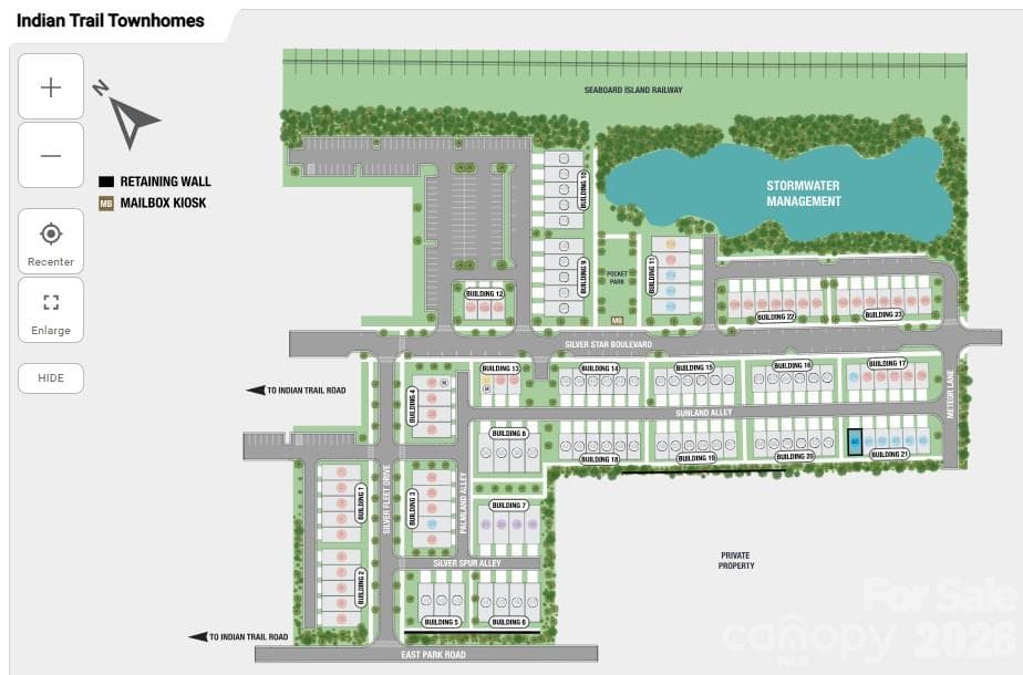 Indian Trail Townhomes Sitemap - 338 Sunland Alley, Indian Trail