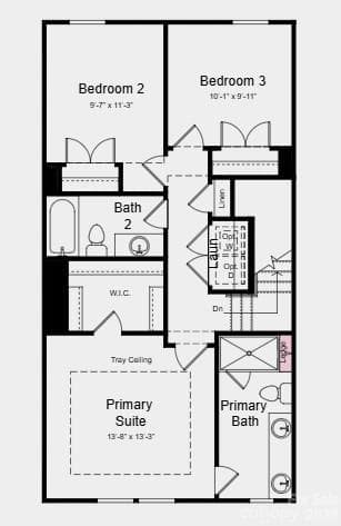 Additional Highlights Include: Storage at second floor and shower ledge at primary bath. - 344 Sunland Alley, Indian Trail