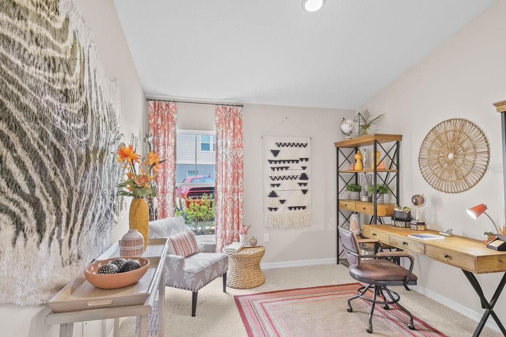 Bedroom 3 was professionally staged and used as an office - 5945 SLATE ROCK DR, LAKELAND