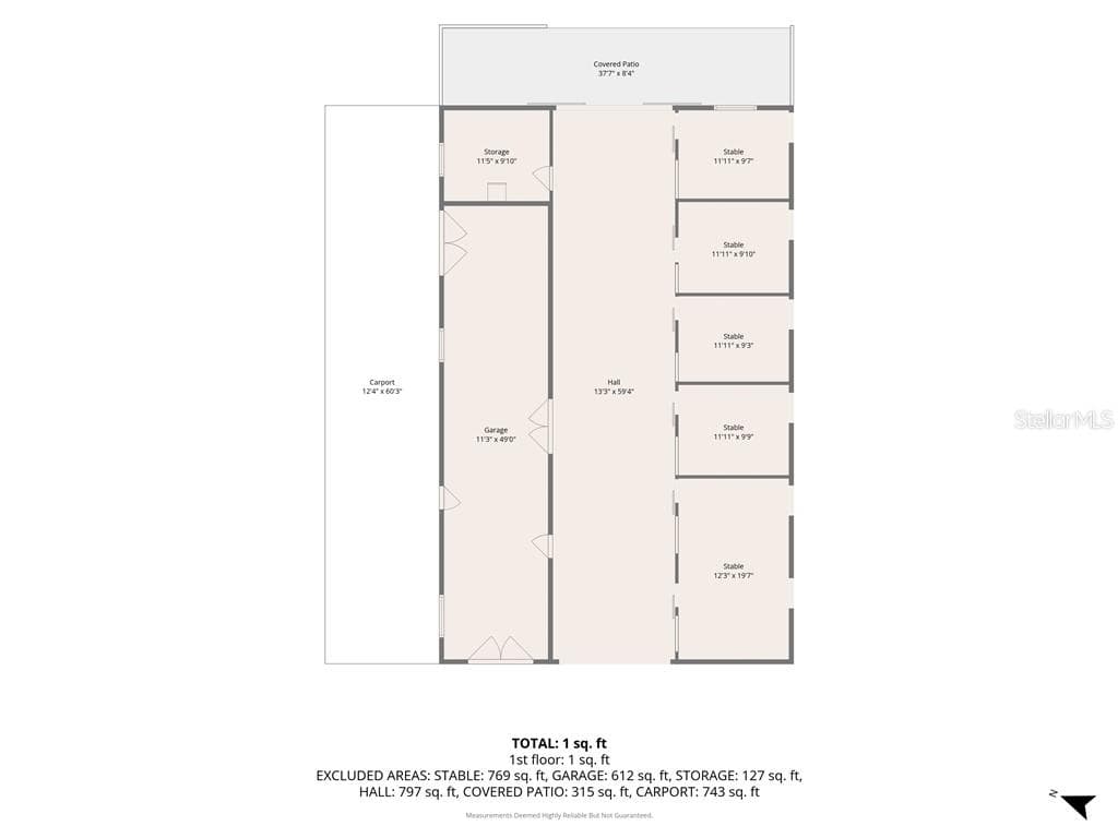 Barn Floor Plan - 6722 W Sentinel Bluff Path, BEVERLYHILLS FL 34465, Beverly Hills