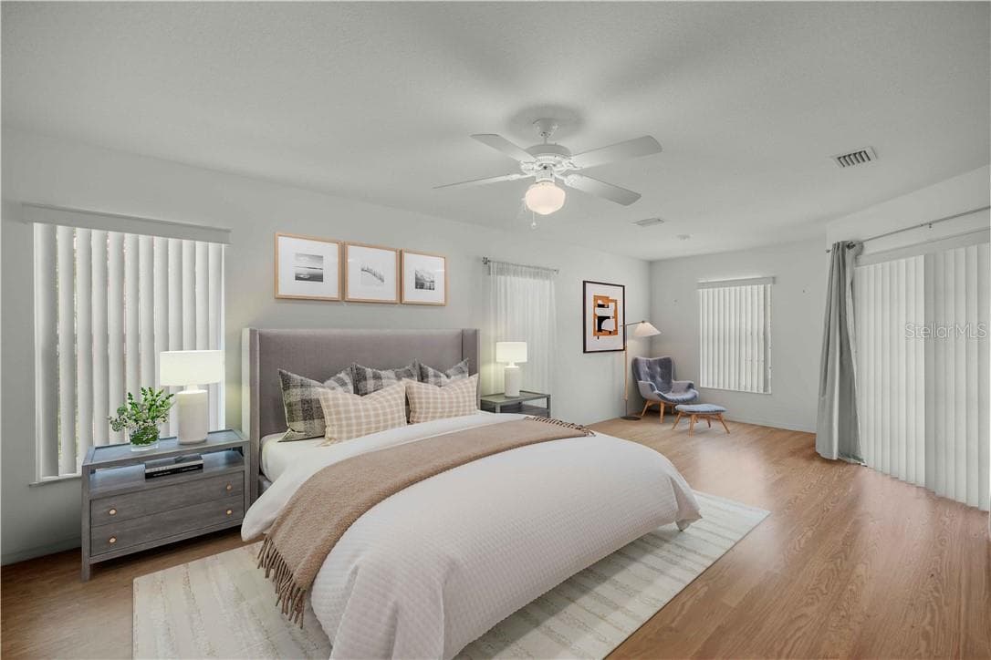 Primary Bedroom-Virtually Staged - 10716 SW 53rd CIR, OCALA FL 34476, Ocala