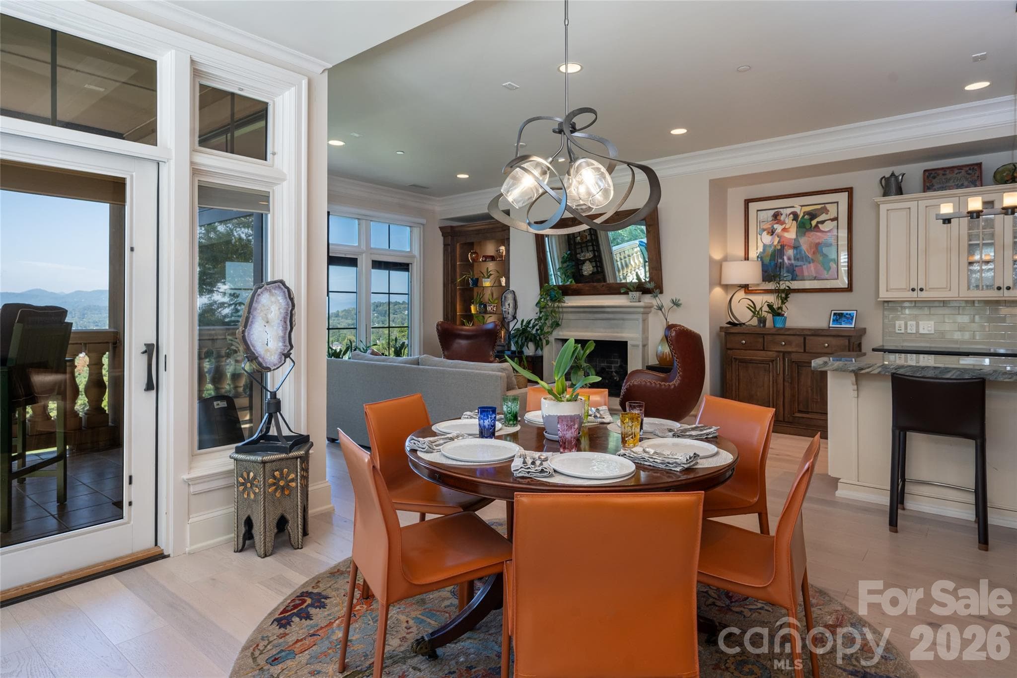 Dining area opens to covered porch - 288 Macon Avenue, Asheville