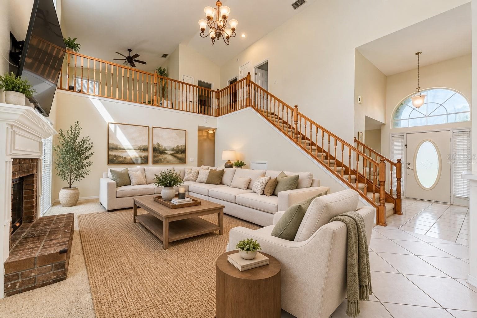 Family Room Virtually Staged - 349 BENTLEY ST, OVIEDO