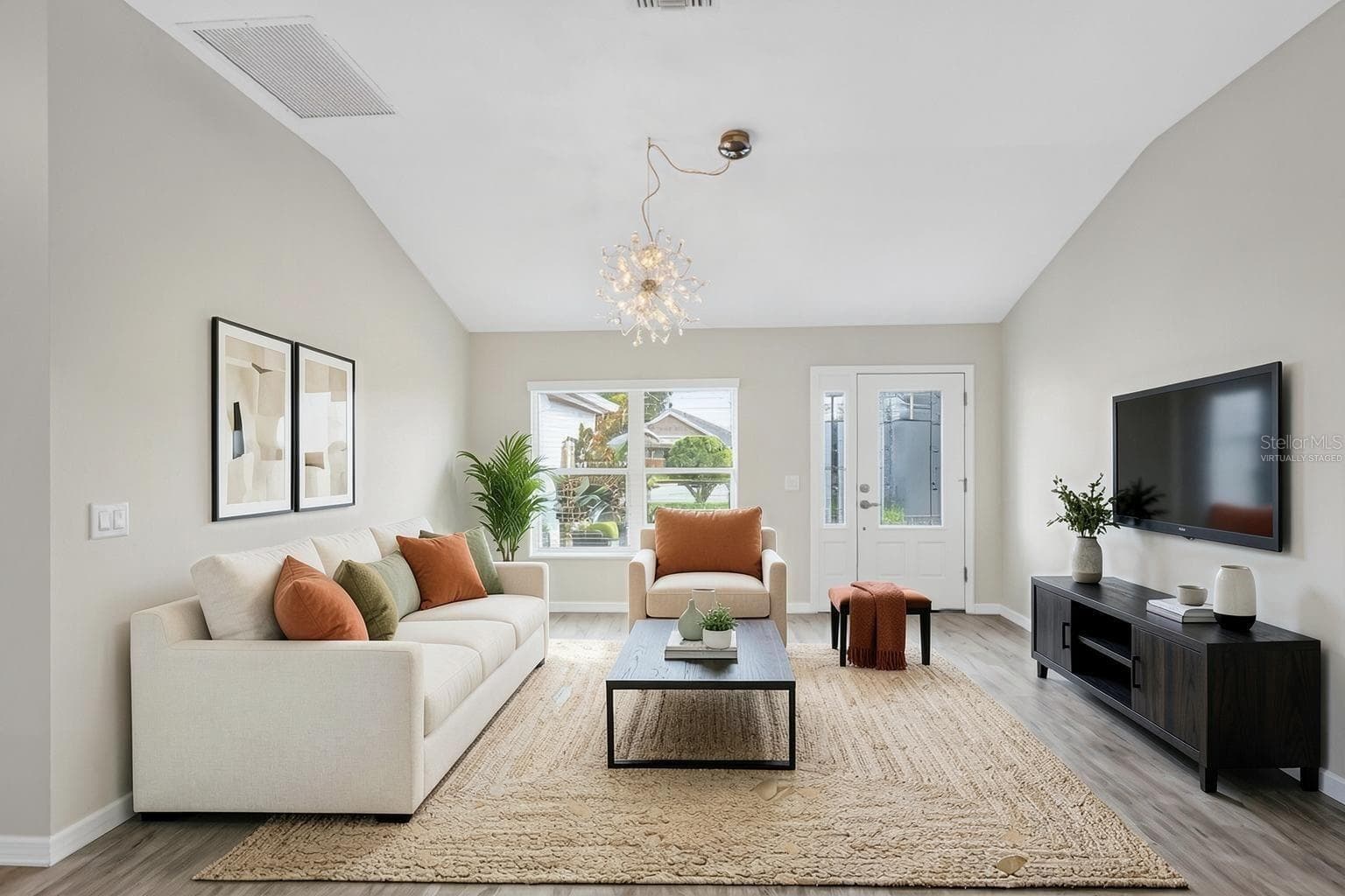 Living Room-Virtually Staged - 3254 ZIPPERER WAY, THE VILLAGES
