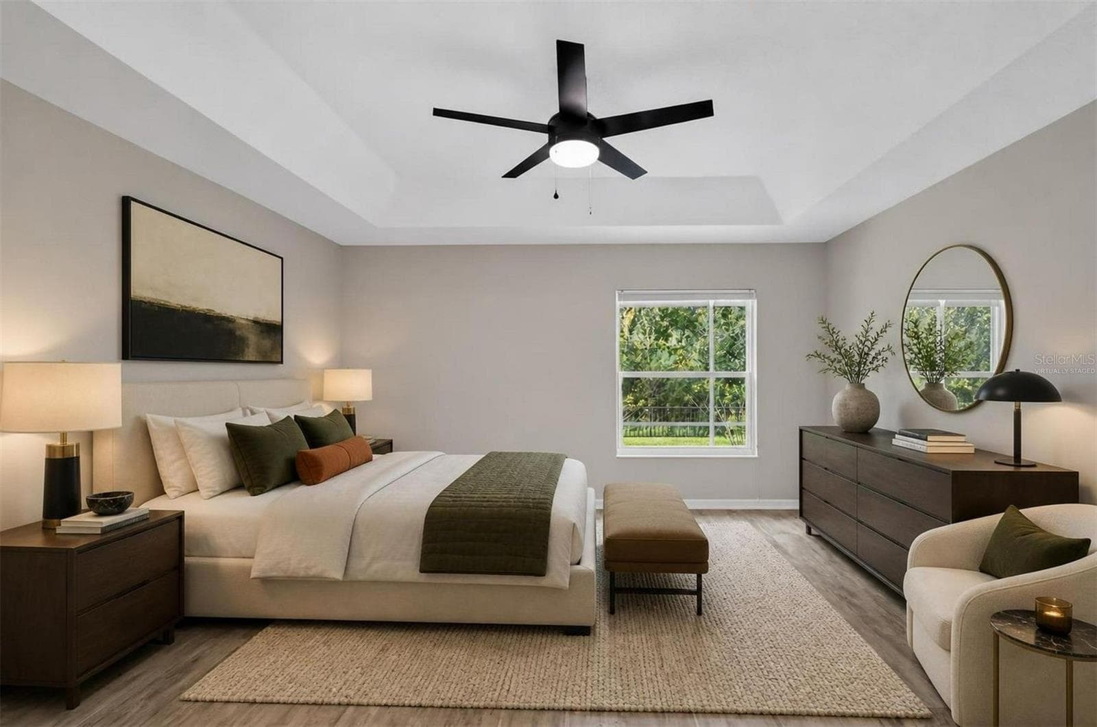 Primary Bedroom-Virtually Staged - 3254 ZIPPERER WAY, THE VILLAGES