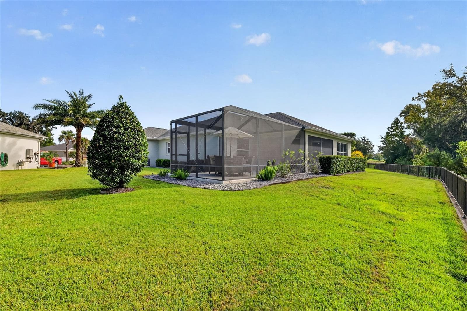 REAR and Side Elevation with Large Yard and PRIVATE PRESERVE VIEWS - 3254 ZIPPERER WAY, THE VILLAGES