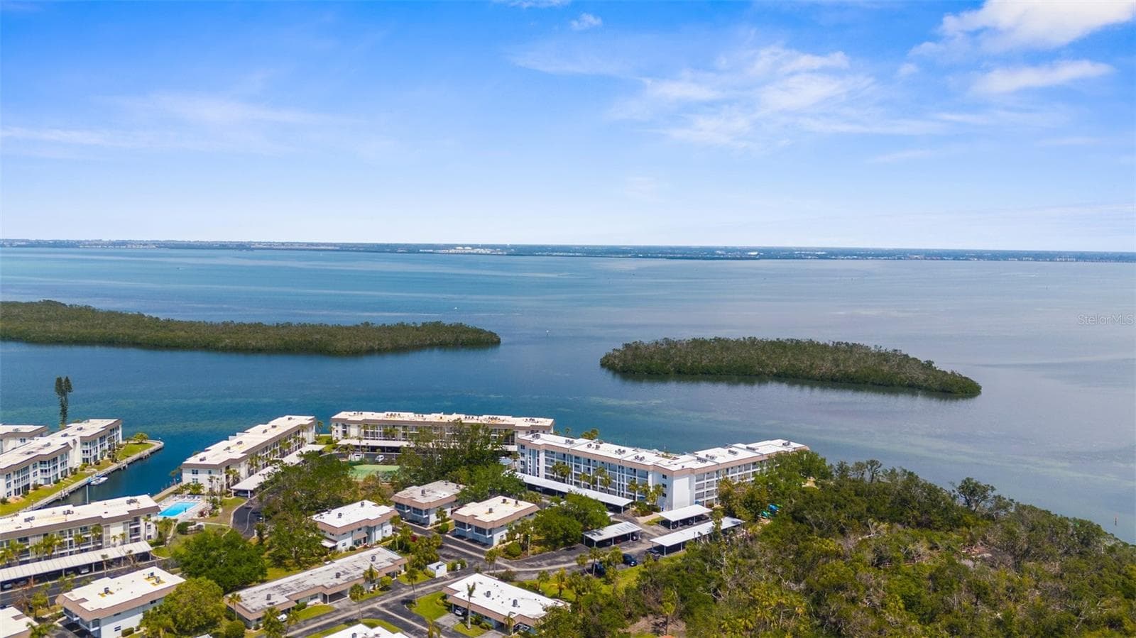 Aerial View of Intercoastal Waterways - 600 SUTTON PL #101B, LONGBOAT KEY