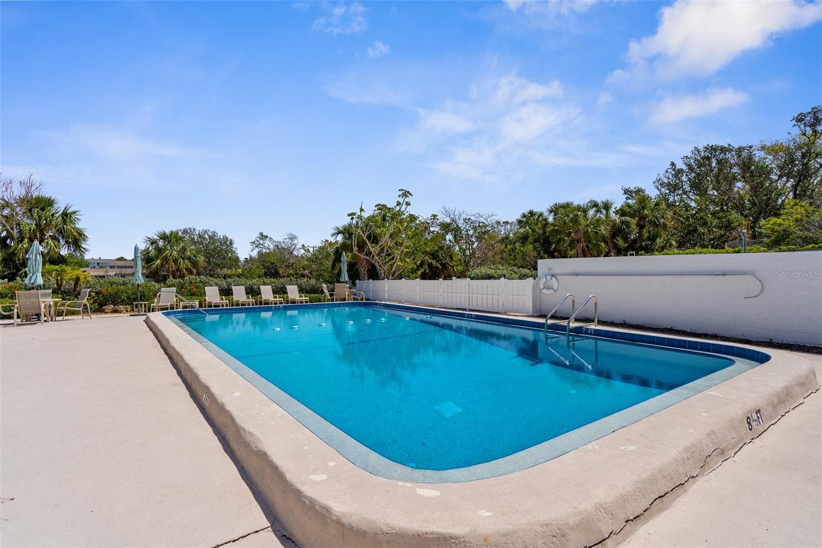Community pool. One of two pools. - 600 SUTTON PL #101B, LONGBOAT KEY