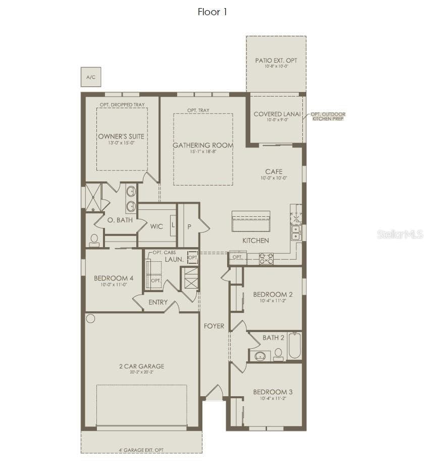 Floor Plan - Floor One - 2693 PORTADOWN STREET, ORMOND BEACH