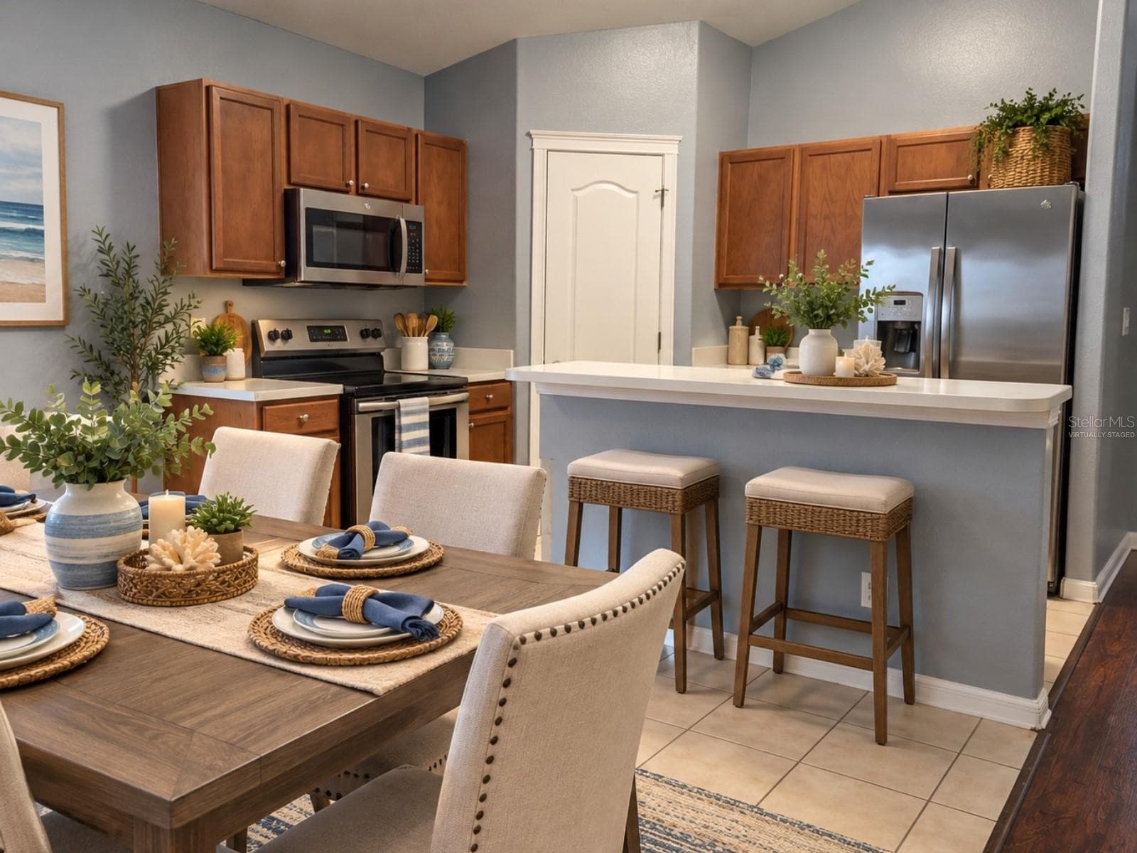Virtually Staged kitchen/dining - 7855 BRISTOL PARK DR, APOLLO BEACH